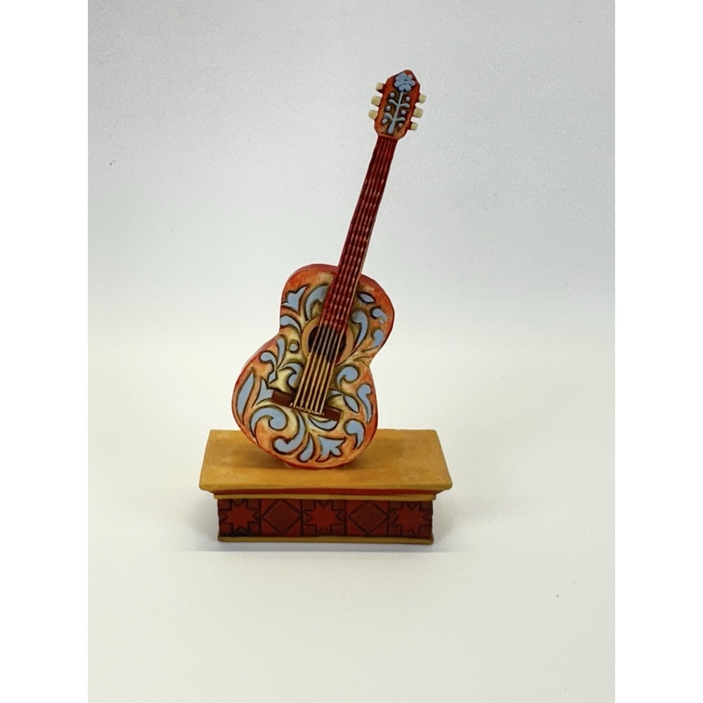 Jim Shore 4033809 Mini Guitar Figurine Enesco Retired Folk Art Music Decor